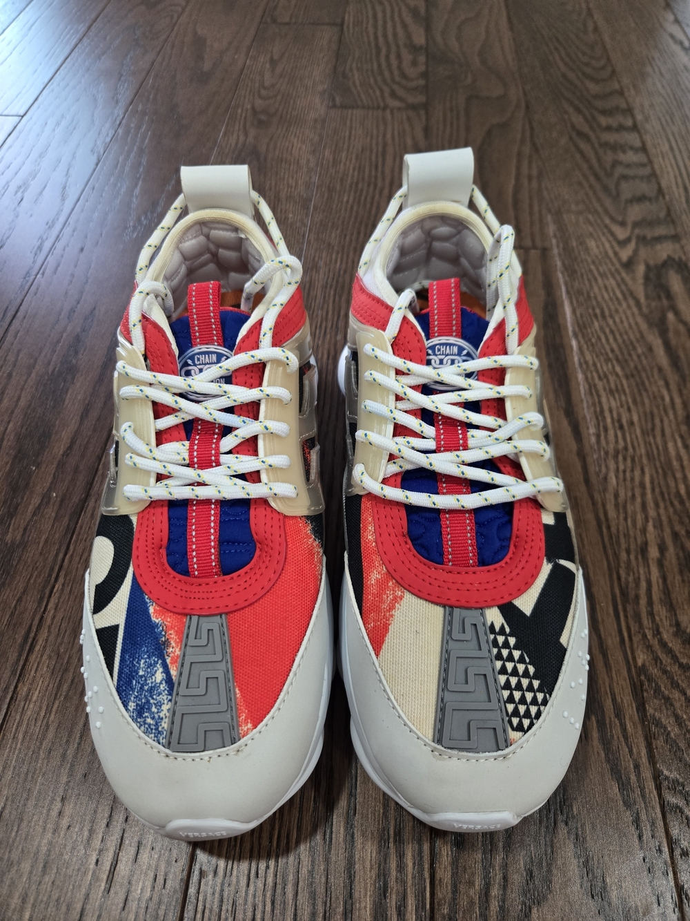 Versace Mens Multi-Color Chain Reaction Sneakers Size 43 US-10